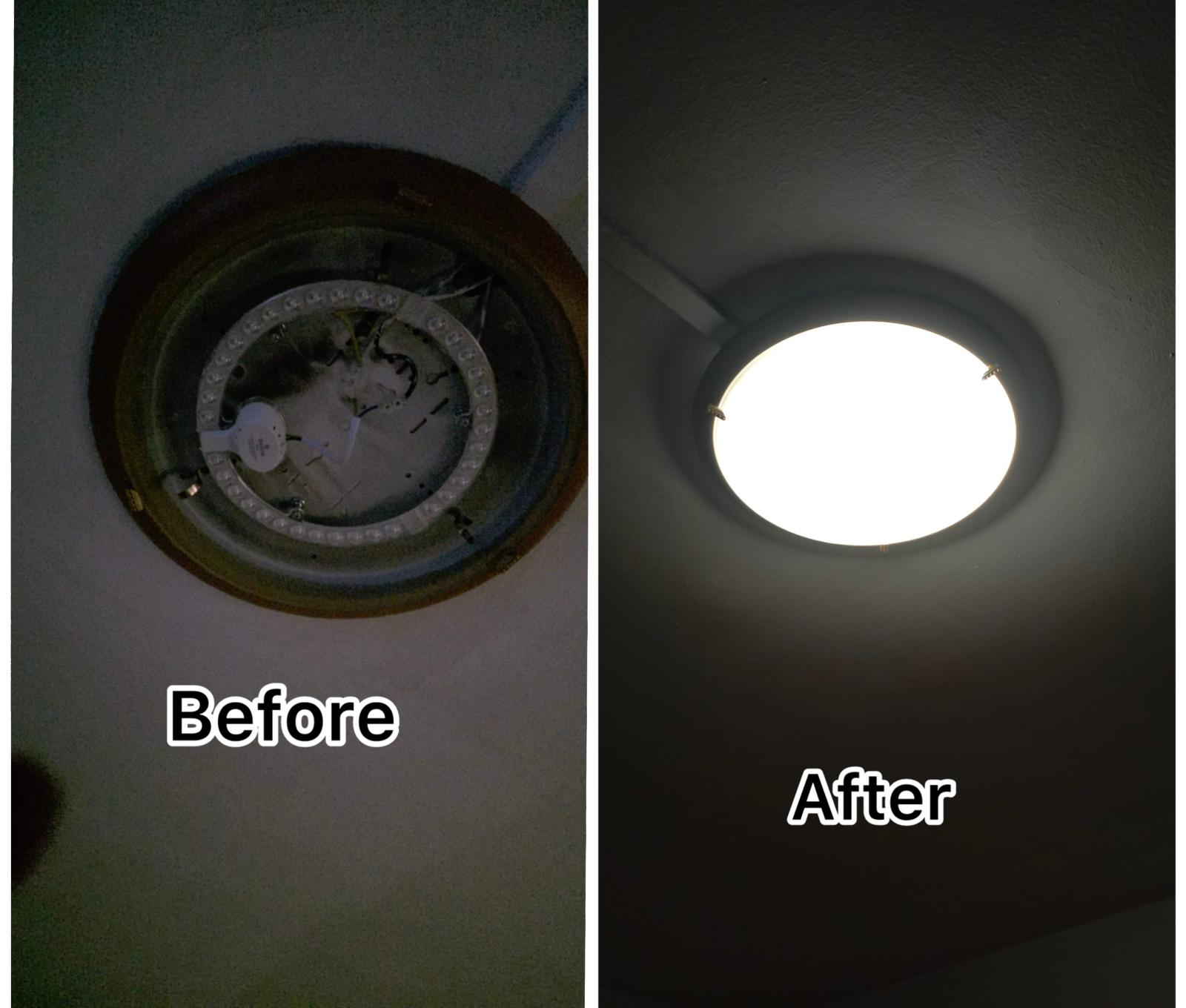 Ceiling Light Installation / Replacement Service in Singapore